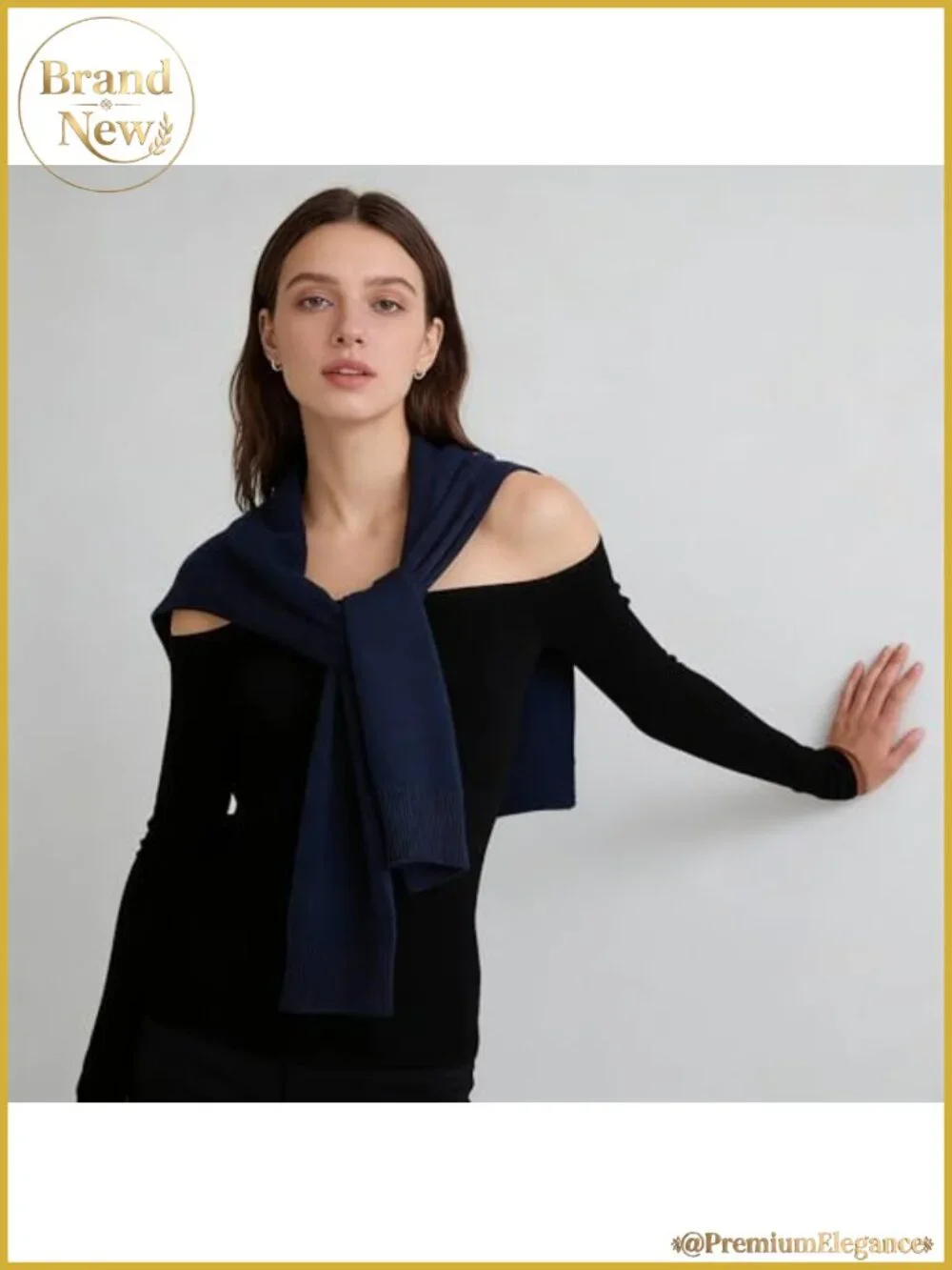 Women Knitted Sweater Shawl Wrap Tie Up Shoulder Cape Casual Travel